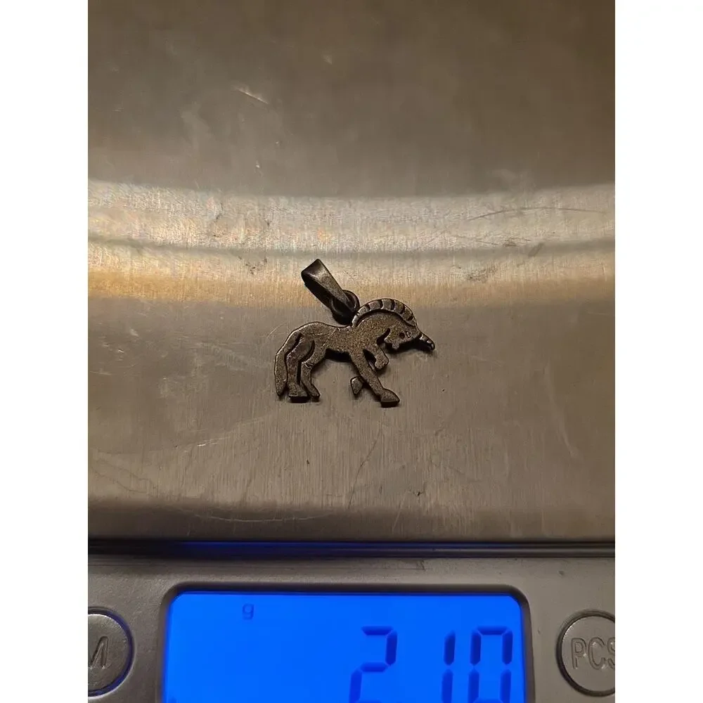 Sterling Silver Unicorn Pendant Charm‎ Vintage Fantasy Mythical - Picture 14 of 16